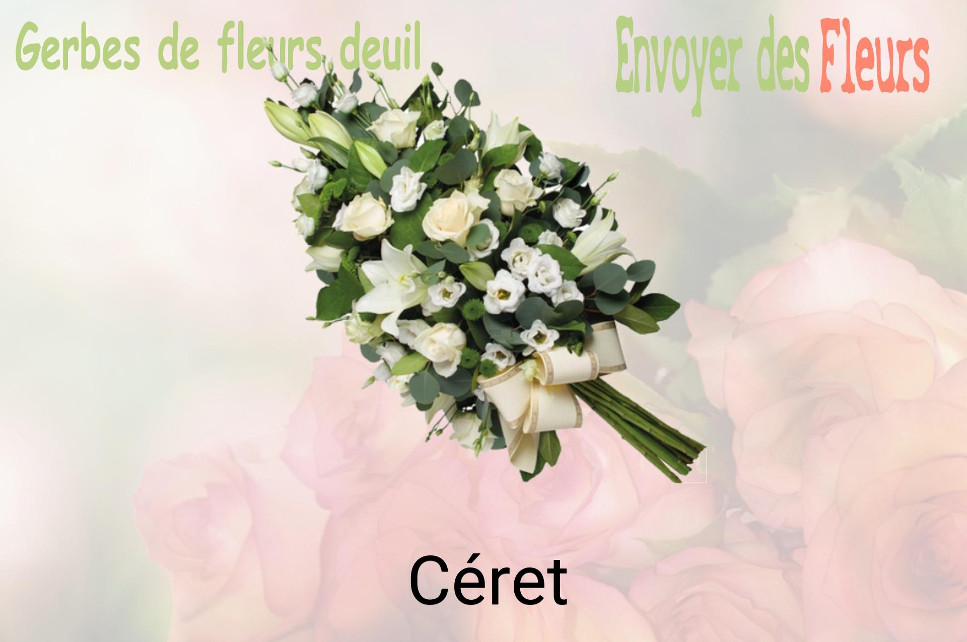 Gerbe de fleurs de deuil livrée à Céret